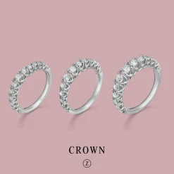 MADS Z CROWN PRINCESS RING 14 KARAT HVIDGULD MED BRILLANTER PÅ I ALT 1,00 CARAT - 1641999