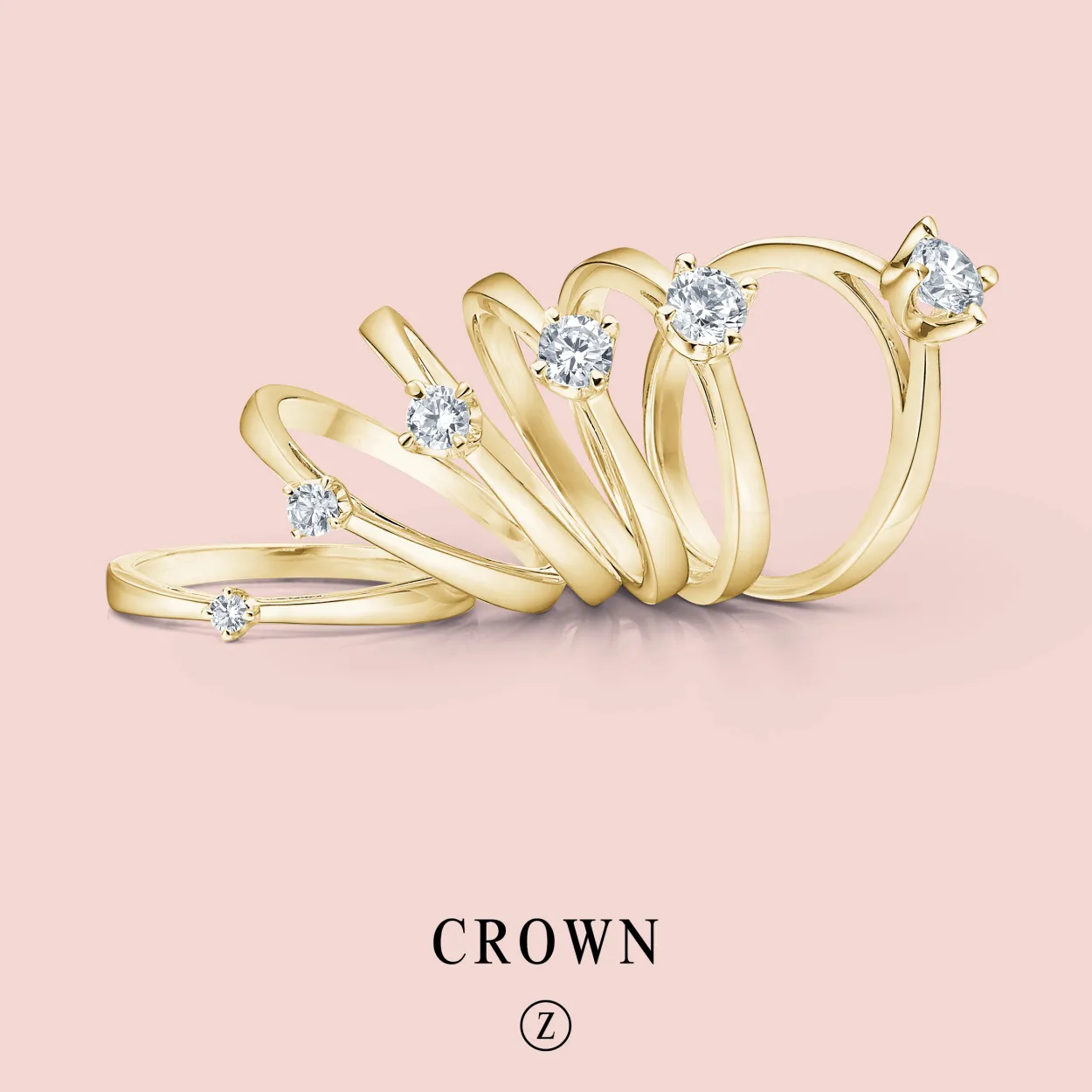 MADS Z CROWN RING 14 KARAT GULD MED BRILLANT 0,16 CARAT - 1541616