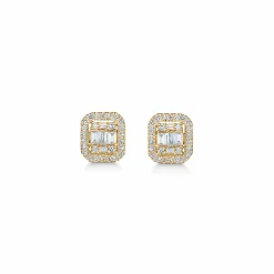 MADS Z ELIZABETH ØRERINGE 14 KARAT GULD MED DIAMANTER 0,18 CARAT - 1511030