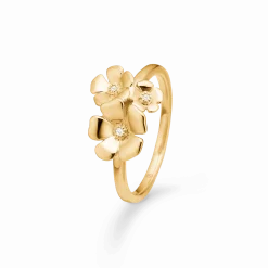 MADS Z FLEUR 14 KARAT GULD RING MED BRILLIANTER - 1541108