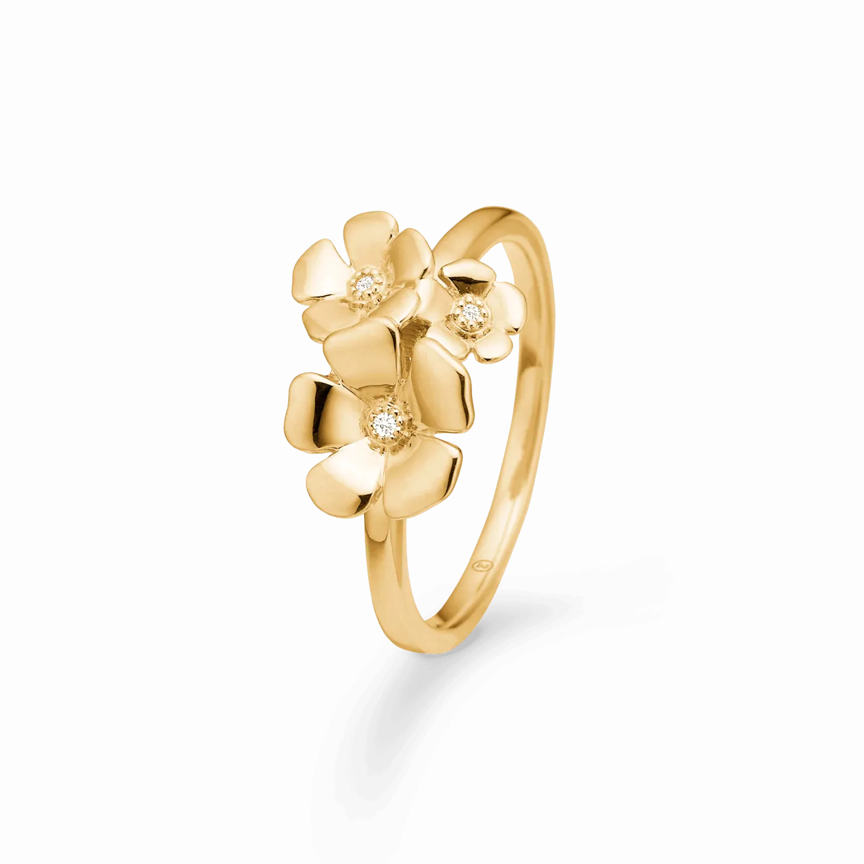 MADS Z FLEUR 14 KARAT GULD RING MED BRILLIANTER - 1541108