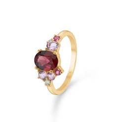 MADS Z FOUR SEASON AUTUMN 14 KARAT GULD RING MED ÆDELSTEN OG DIAMANT - 1546032