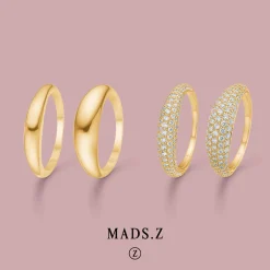 MADS Z HALF MOON 14 KARAT GULD RING MED BRILLANTER PÅ 0,60 CARAT - 1541091