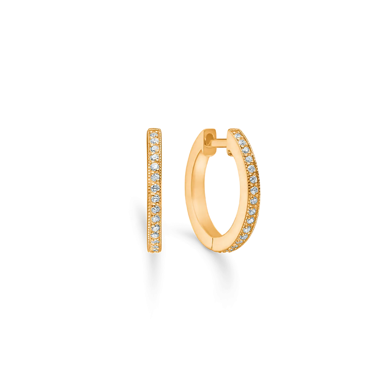 MADS Z 14 KARAT ØRERINGE POETRY HOOP MED BRILLANTER 0,16 CARAT - 1511036
