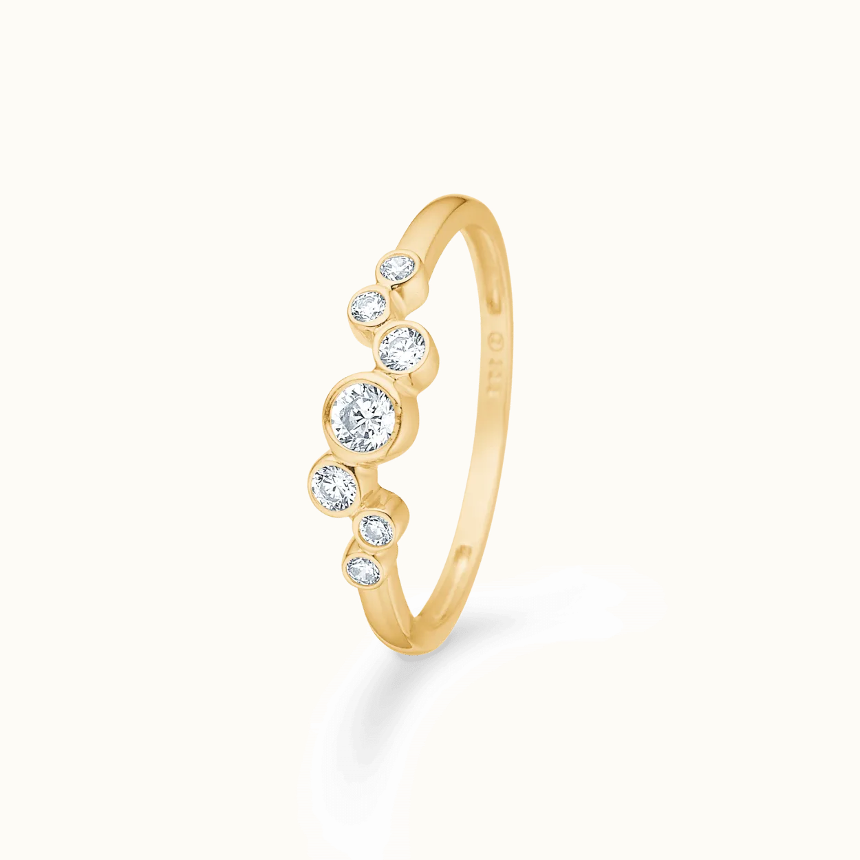 MADS Z LUCY RING I 8 KARAT GULD MED ZIRKONIA - 3347035