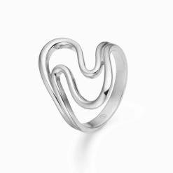 MADS Z MIRA SØLV RING MED BLANK OVERFLADE OG UDEN STEN - 2140129