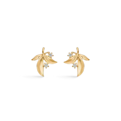 MADS Z OLIVE LOVE 14 KARAT GULD ØRERINGE M. 0,06 CT W/SI - 1511104