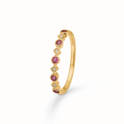 MADS Z POETRY 14 KARAT GULD RING MED PINK TURMALING OG BRILLANTER - 1546152