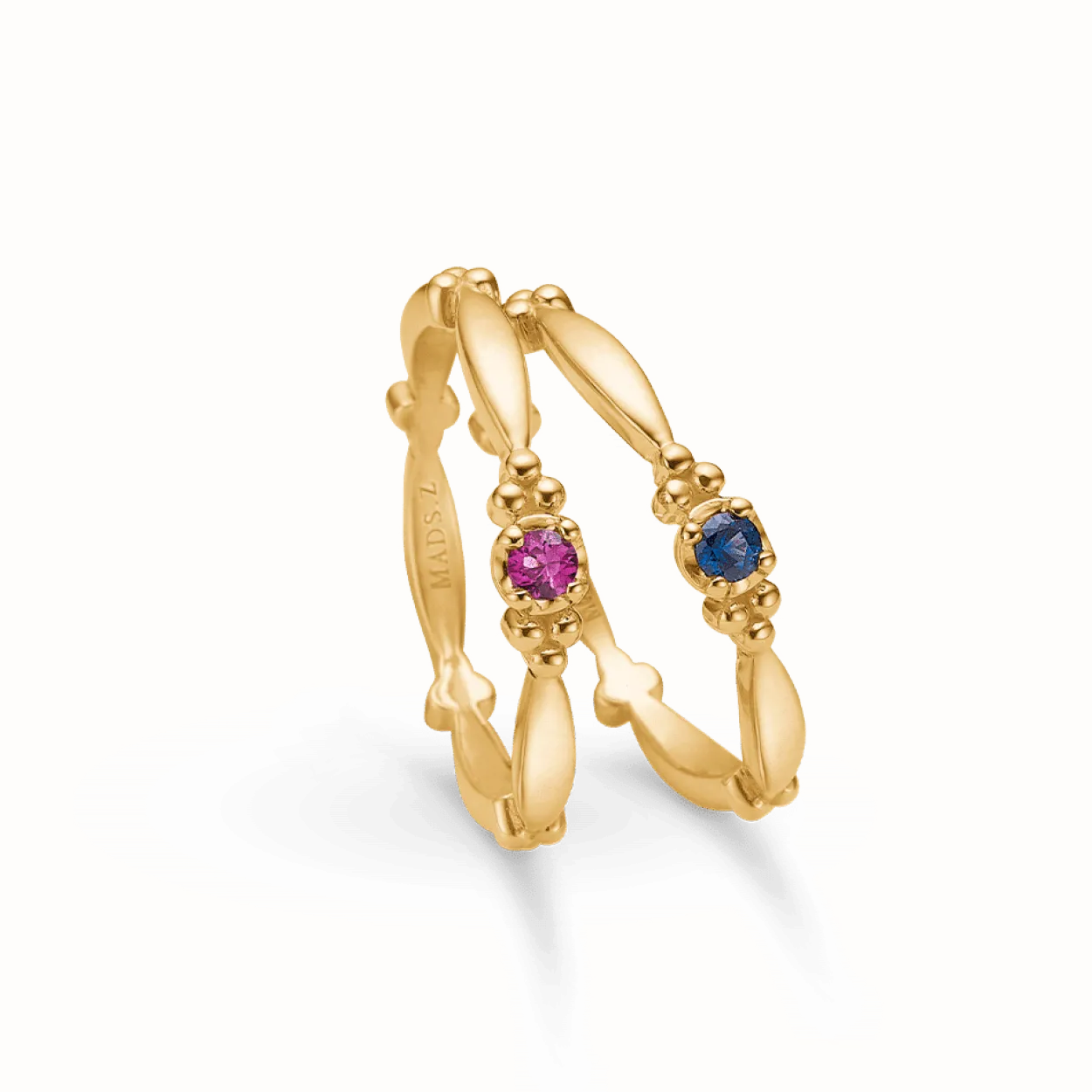 MADS Z POETRY XO RING 14 KARAT GULD MED RUBIN - 1544082