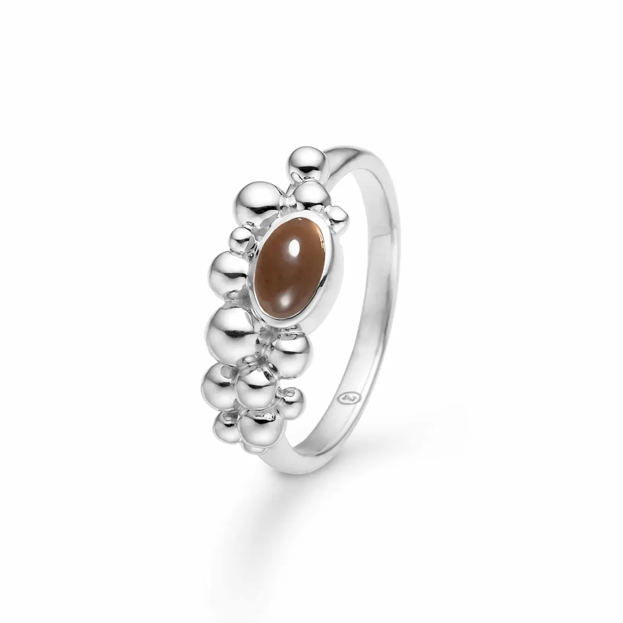 MADS Z PRECIOUS BUBBLES RING SØLV MED RØGKVARTS - 2146127