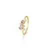 MADS Z SIENA RING 14 KARAT MED MORGANIT + 0,05CT WESSELTON SI - STR. 58 - 1546081