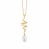 MADS Z SWIRL W. PEARL VEDHÆNG 14 KARAT GULD - 1533086