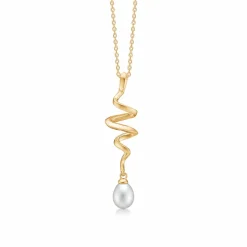 MADS Z SWIRL W. PEARL VEDHÆNG 14 KARAT GULD - 1533086