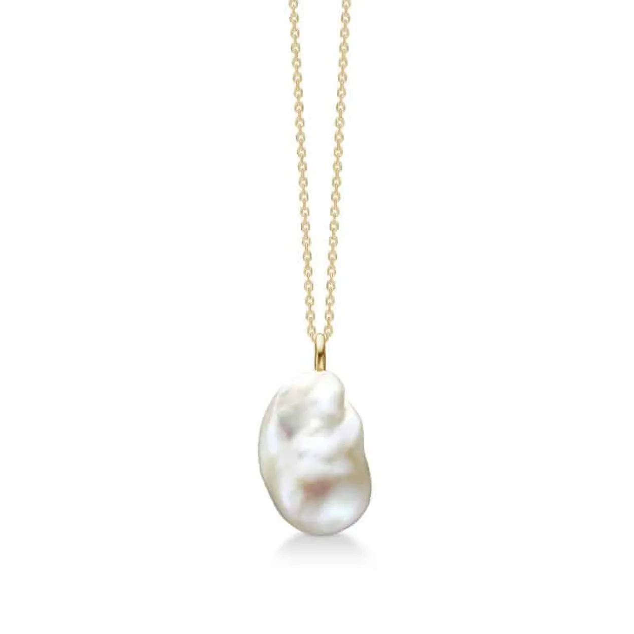 MADS Z TEARDROP VEDHÆNG 14 KARAT GULD MED BAROK HVID PERLE - 1533803