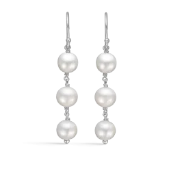 MADS Z TREASURE SØLV ØRERINGE MED PERLE - 2113006