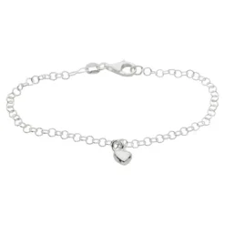 NOA KIDS ARMBÅND SØLV MED HJERTE CHARM - 80220200900