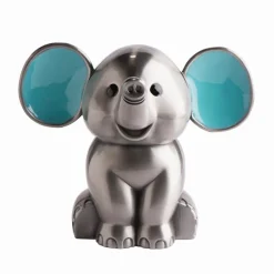 NOA KIDS SPAREBØSSE ELEFANT FORTINNET BLÅ ØRER - 152-76275