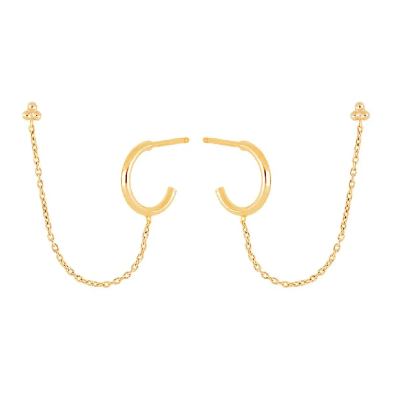 NORDAHL JEWELLERY CANDY52 ØRERINGE SØLV FORGYLDT - 325 715-3