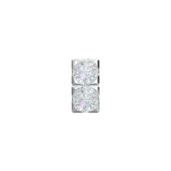 NORDAHL JEWELLERY LABRET PIERCING SØLV MED TO ZIRKONIA - 30140040900