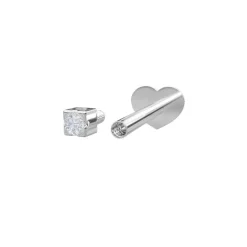 NORDAHL JEWELLERY LABRET PIERCING SØLV MED ZIRKONIA - 30140050900
