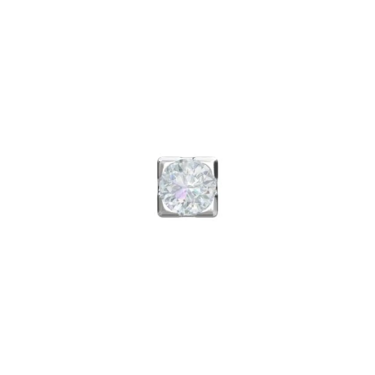 NORDAHL JEWELLERY LABRET PIERCING SØLV MED ZIRKONIA - 30140050900