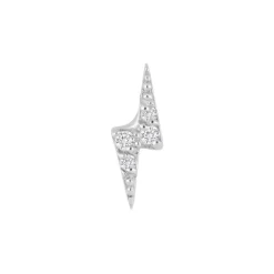 NORDAHL JEWELLERY LABRET SØLV LYN MED ZIRKONIA - 30140140900