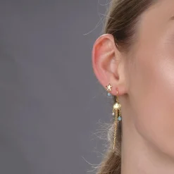 NORDAHL JEWELLERY ØREHÆNGER SEASIDE52 I FORGYLDT SØLV - 30260715900