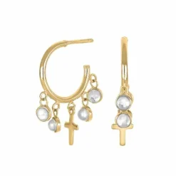 NORDAHL JEWELLERY ØRERINGE CREOL SØLV FORGYLDT - 30257315900