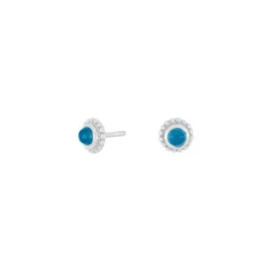 NORDAHL JEWELLERY ØRERINGE SØLV MED BLÅ APATITE - 30290500900
