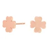 NORDAHL JEWELLERY SØLV ØRERINGE STIK ROSA FORGYLDT FIRKLØVER LUCKY 7 MM - 325 635-4