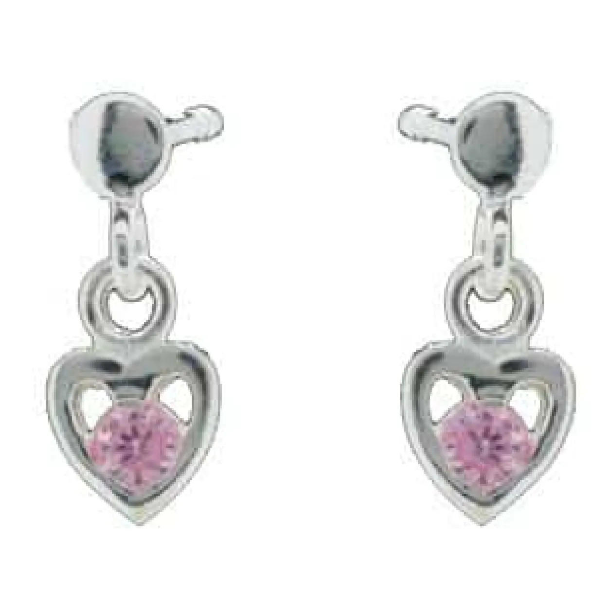 NORDAHL JEWELLERY SØLV ØRESTIK MED HJERTE - 325 009CZ9