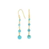 NORDAHL JEWELLEY TURQUOISE52 ØRERINGE SØLV FORGYLDT MED TURQUISER - 30890035900
