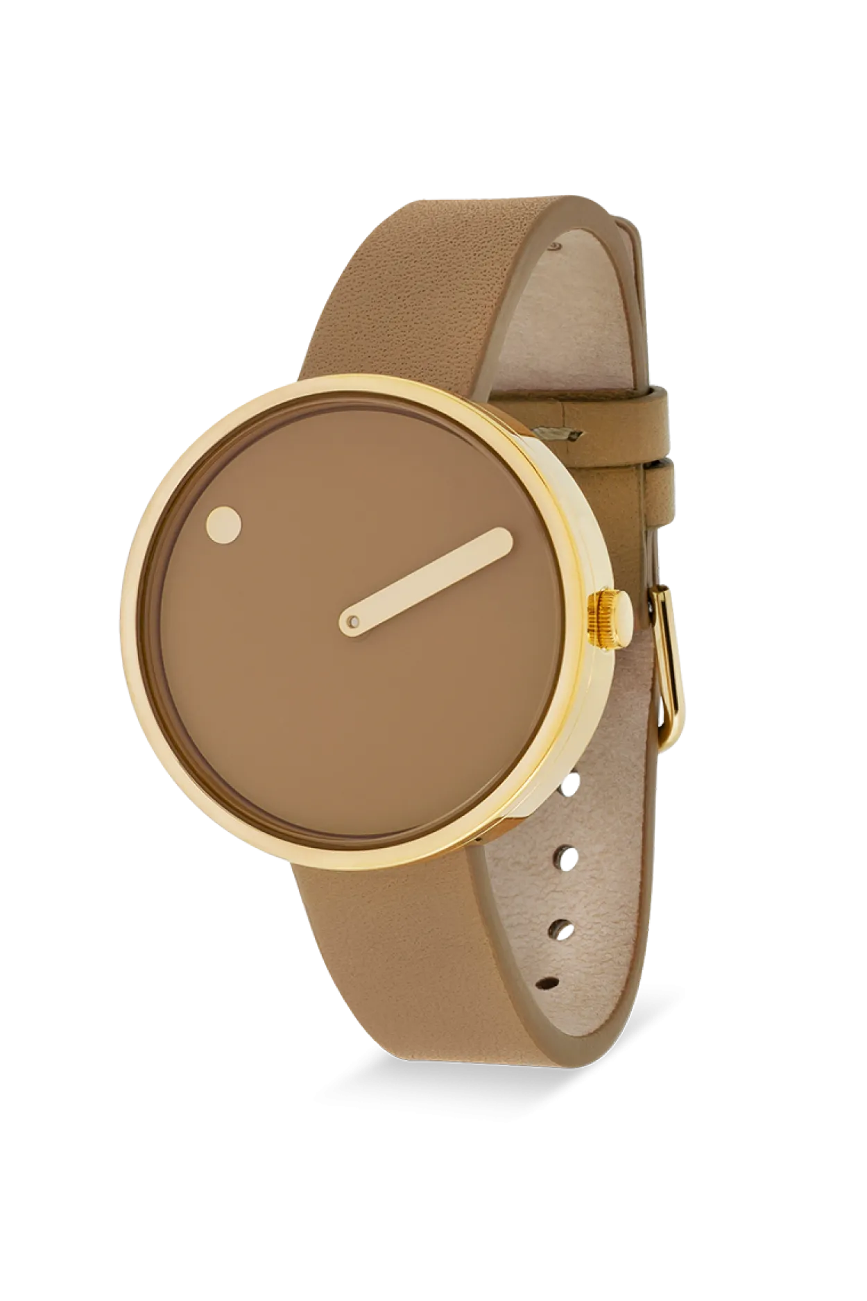 PICTO DOUBLE CAPPUCCINO LÆDER REM OG SKIVE - 34002-4814G