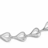 RANDERS SØLV ARMBÅND HJERTER MAT/BLANK - 161006