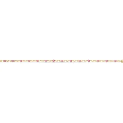 SCROUPLES ARMBÅND FORGYLDT SØLV MED ROSA EMALJE 17+2 CM - 39402A,M