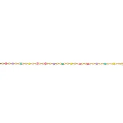 SCROUPLES ARMBÅND MULTICOLOR EMALJE FORGYLDT SØLV 17+2 CM - 39392A,M