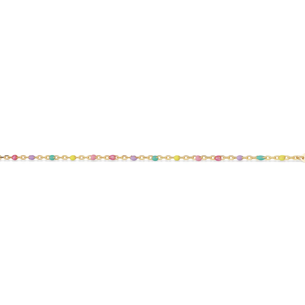 SCROUPLES ARMBÅND MULTICOLOR EMALJE FORGYLDT SØLV 17+2 CM - 39392A,M