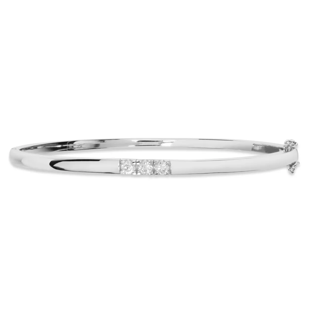 SCROUPLES ARMRING I SØLV MED 3 ZIRKONIA STEN - 695542