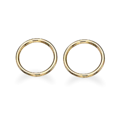 SCROUPLES CIRKEL ØRERINGE 8 KARAT GULD - 119133