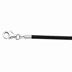 SCROUPLES COLLIER LÆDER MED SØLV LÅS 1,5MM - 33372,42