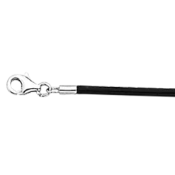 SCROUPLES COLLIER LÆDER 2 MM M/SØLV - 33382,42