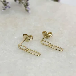 SCROUPLES 8 KARAT GULD ØRERINGE LINK - 120203