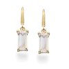 SCROUPLES 8 KARAT GULD ØRERINGE BAGUETTE ZIRKON - 119973