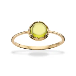 SCROUPLES 14 KARAT GULD RING MED PERIDOT - 710635