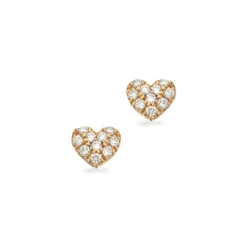 SCROUPLES 14 KARAT HJERTE ØRERINGE MED 0,11 CARAT DIAMANTER - 121895