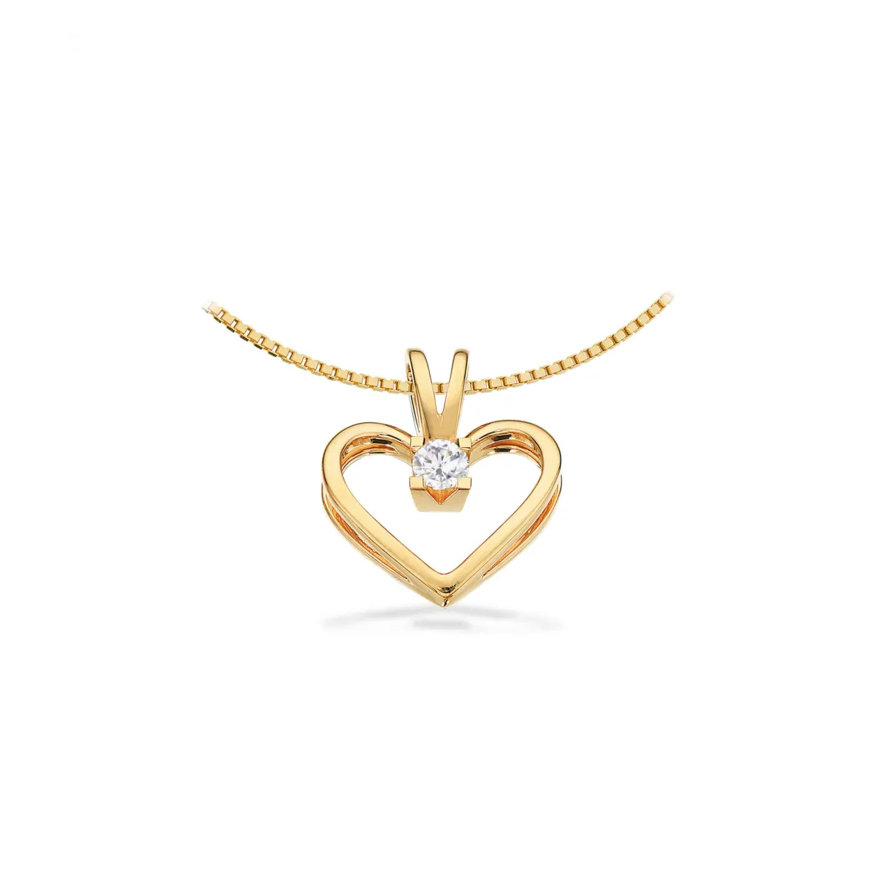 SCROUPLES KLEOPATRA HJERTE VEDHÆNG 14 KT MED DIAMANT 0,10CT W/SI – 2125,10