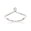 SCROUPLES PIGE RING SØLV MED ZIRKONIA - 726062