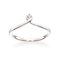 SCROUPLES PIGE RING SØLV MED ZIRKONIA - 726062