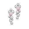 SCROUPLES ØRERINGE I SØLV MED ROSA QUARTZ - 160132