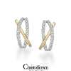 SCROUPLES ØRERINGE 14 KARAT GULD OG HVIDGULD MED DIAMANTER 0,13 CARAT - 120476